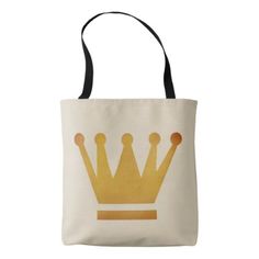 Golden Crown Tote Bag - image gifts your image here cyo personalize Bag Drawing, Drawing Sketch, Office Work, Diy Custom, Gold Style, School Office