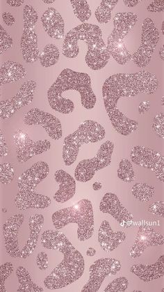 pink glitter leopard print with hearts on it's side and the number five in the middle