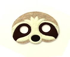 Kids Sloth Mask, Sloth Costume, Sloth Mask, Felt Mask, Kids Face Mask, Animal Mask, Halloween Costum Animalz Face Mask, Sloth Fancy Dress, Rhino Face Mask For Kids, Animals Face Mask For Kids, Pantomime Costumes, Paper Bag Princess Costume, Sloth Costume, Panda Mask, Animal Masks For Kids