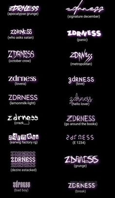 some type of font that is purple and black