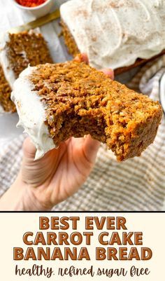 the best ever carrot cake banana bread healthy and easy to make with only 3 ingredients