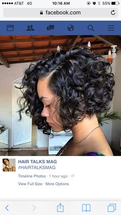 Laid Kort Bob, Short Hairstyle, Spring Hairstyles, Curly Hair Cuts, Short Curly Hair, Homecoming Hairstyles, Curly Hair Styles Naturally