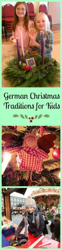 german christmas tritions for kids with pictures of children in the background and text overlay