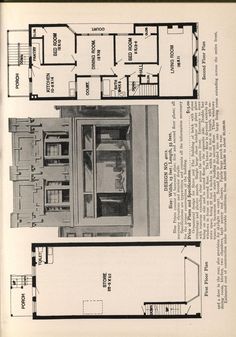 an old house plan with two separate rooms