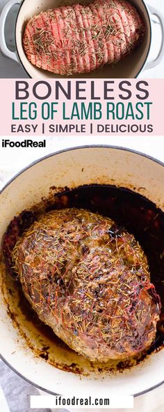 the recipe for boneless leg of lamb roast is easy to make and tastes delicious