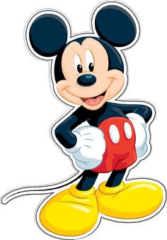 a mickey mouse sticker on top of a white background