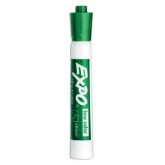 an exo tube with green cap on white background