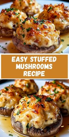 Discover how to make easy stuffed mushrooms filled with delicious crab meat and cheese, perfect for any party or family gathering.