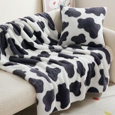 Enjoy the perfect blend of warmth and breathability with our Bedsure Printed Plush Blanket. Its lightweight design ensures cozy comfort all year round, making it ideal for any season. Bedsure | Bedsure Cute Printed Fleece Blanket For Couch, Sofa, Bed, Camping Polyester in Black;white | 50" W X 60" L | Wayfair Cow Print Blanket, Blankets For Boys, Cow Blanket, Blankets For Couch, Cute Blankets, Blanket For Couch, Bathtub Accessories, Weighted Blanket, Luxury Blanket