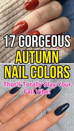 Popular Fall Nail Colors 2024, Fall Nail Color Designs, Trending Fall Nail Colors 2024, Cute Fall Nail Colors, Fall Colors For Nails, Colors For Redheads, Fall Nail Colors And Designs, Popular Fall Nail Colors, Early Fall Nail Colors