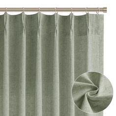 the curtain is closed and ready to be hung in front of a white background with a circular