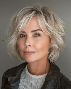 Bob Blond, Stylish Short Haircuts, Choppy Bob Hairstyles, Chin Length Hair, Bob Haircut For Fine Hair, Short Hair Trends, Wavy Hairstyles, Hairdos For Short Hair