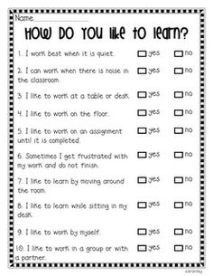 a printable worksheet with the words how do you like to learn?