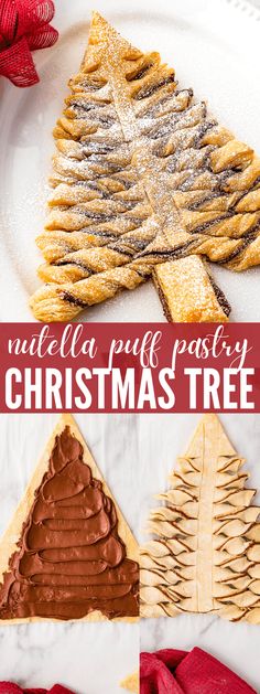 Nutella Puff Pastry Christmas Tree - The Easiest Christmas Dessert! Puff Pastry Christmas Tree, Pastry Christmas Tree, Nutella Christmas, Puff Pastry Christmas, Pastry Christmas, Cruffin Recipe, Christmas Tree Bread, Nutella Puff Pastry, Christmas Tree Desserts