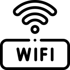 the wifi sign is shown in black and white