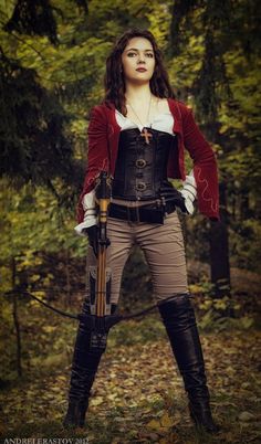 Medival Outfits Women, Anna Valerious, Hunter Costume, Hunter Outfit, Van Helsing