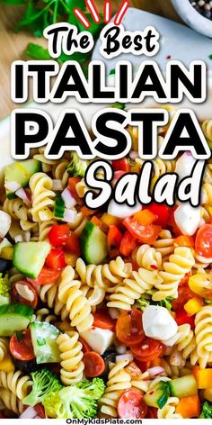 the best italian pasta salad is in this postcard