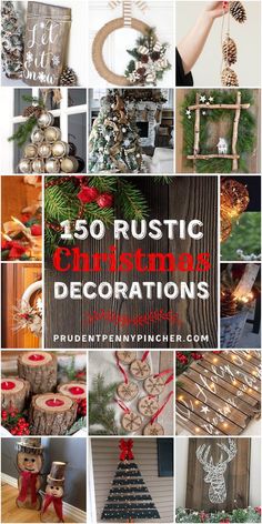 Give your home a festive and cozy makeover with these indoor and outdoor DIY rustic Christmas decorations that make great Christmas crafts. Rustic Christmas Decor Diy, Christmas Decor Diy Ideas, Rustic Christmas Decorations, Decor Diy Ideas, Rustic Christmas Decor, Trendy Diy, Lego Architecture, Christmas Decorations Rustic, Lego Batman