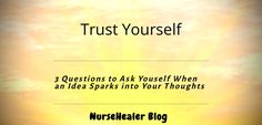 the title for trust yourself, which is written in black and white on a yellow background