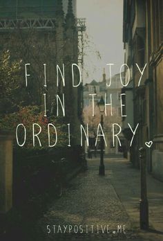 an instagram page with the words find joy in the ordinary on it's screen