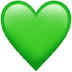 a green heart shaped object on a white background