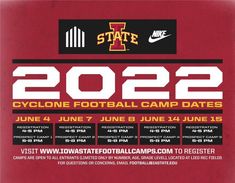 a poster for the 2012 state football camp