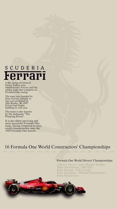 the ferrari formula one world construct's championships poster