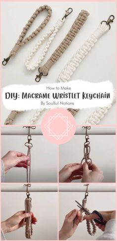 how to make macrame wristlet keychain