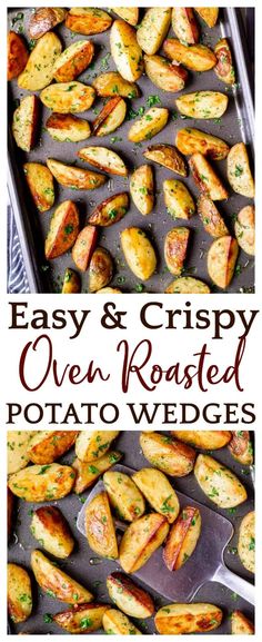 easy and crispy oven roasted potato wedges