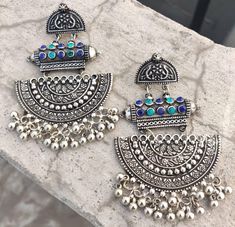 Indian Jewelry Earrings Jhumka, Oxidised Jumkha, Oxidised Jewellery Earrings, Gift Snapchat, Black Metal Jewelry, Beautiful Personality, Oxidised Silver Jewelry