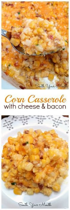 corn casserole with cheese and bacon