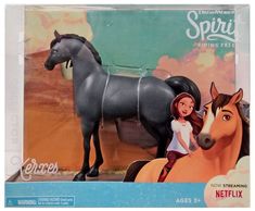 the toy horse is in its packaging box