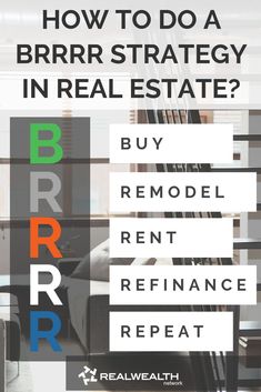 the words how to do a birrr strategy in real estate? by rent refinance repeat