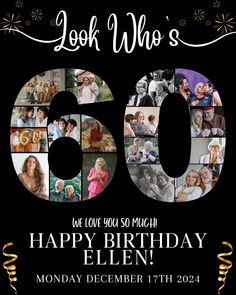 an image of a birthday card for someone's 80th birthday with the number sixty