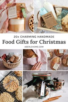 food gifts for christmas with text overlay