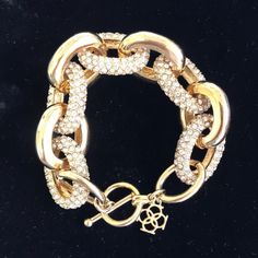 Gorgeous And Chic Gold Tone Pave Crystal Chain Link Bracelet. Spring Ring Closure Measures: 7” Appx. Golden Crystal, Pave Bracelet, Crystal Chain, Chain Link Bracelet, Spring Rings, Womens Jewelry Bracelets, Link Bracelets, Chain Link, Ann Taylor