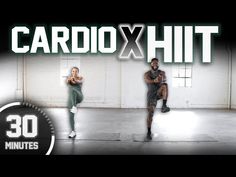 two people are doing cardio and hit with the words 30 minutes in front of them