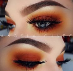 Fall Eyeshadow Looks, Make Up Diy, Fall Eyeshadow, Fall Eye Makeup, Make Up Designs, Festival Make Up, Fall Makeup Tutorial, Fall Makeup Looks