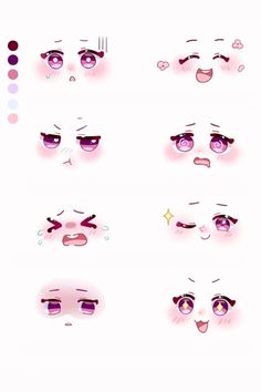 an animated face is shown with different expressions