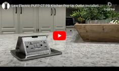 Kitchen Counter Pop Up Outlet Charging USB A/C Ports, Brass, Showing Top Closed Installing Kitchen Countertops, Usb Box, Electrical Code, How To Install Countertops, Garage Work Bench, Electrical Outlets, Phone Charging, Power Outlet, Box Dimensions