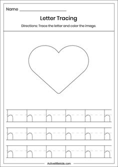 the letter h worksheet for preschool to learn how to write and draw letters