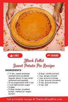 Is sweet potato pie a Black thing?
A Black folks’ sweet potato pie recipe is a delightful dessert packed with flavorful seasonings and spices in the tradition of Black folks’ soul food cooking. Combined with the essence of West African color, warmth, flavors, and traditions. Sweet potato pie is one of these classic soul food recipes – causing many people to ask, “Is sweet potato pie a Black thing?” Food is an important part of Black culture. Sweet Potato Pie Recipes Black People, Black Folks Recipes, Sweet Potato Pie Black People, Thanksgiving Recipes Black People, Black People Food Recipes Dinners, Black Folks Sweet Potato Pie Recipe, Recipe For Sweet Potato Pie, Black People Food Recipes, Black People Food