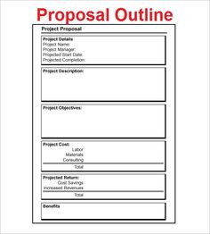 a printable project outline for the project plan, with an orange border around it