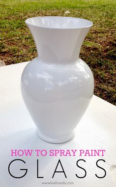 How to spray paint glass to look like ceramic (and 10 other awesome paint tips)! Décor Diy, Crafty Craft, Crafty Diy, Decorating On A Budget, Painting Tips, Diy Projects To Try, Spray Painting, Glass Crafts