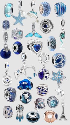 Pandora Summer, Pandora Blue, Girly Gifts, Pandora Bracelets, Pandora Bracelet