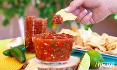 5-Minute Fire Roasted Salsa Recipe + Video - TSRI Roasted Salsa Recipe, The Slow Roasted Italian, Fingerfood Party, Salsa Recipe