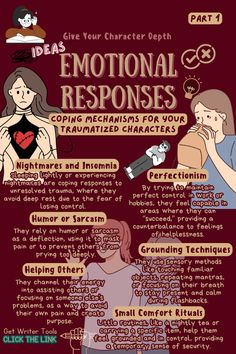 an info poster with the words, emotions and other things to know about them on it