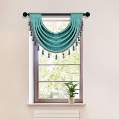 PRICES MAY VARY. ❤Material: Thick chenille fabric,elegant and soft. Without lining. ❤Size: 1 piece swag valance,30" wide with 3" pocket. swag near 22"~24" long. ❤We suggest 2 panels swag for 39inch~59inch window, 4 panels for 70inch~110inch. ❤We can only hang swag, also we can hang swag with curtain together. ❤Easy Care: Please iron valance in low heat to remove wrinkle from packing. ❤Size: 1 piece swag valance,30" wide with 3" pocket. swag near 22"~24" long. Turquoise Curtains, Valances For Living Room, Curtains For Kitchen, Waterfall Valance, Chenille Curtains, Farmhouse Window Treatments, Living Room Turquoise, Brown Curtains, Kitchen Valances