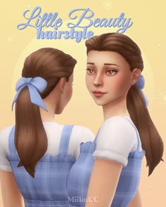 Princess Belle Hair, Disney Princess Challenge, Belle Hairstyle, Sims 4 Mm Cc, Sims 4 Expansions, Sims 4 Characters, Sims 4 Mm