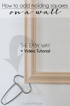 the easy way to add molding squares to an old wall with video tutors